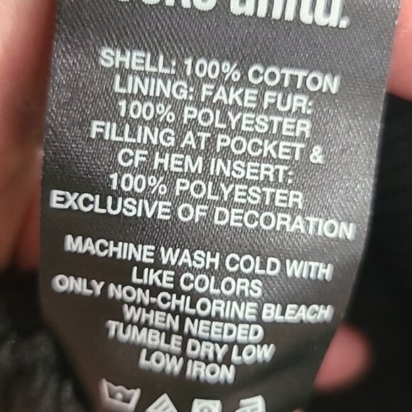 *NWT* ECKO UNLTD Men's Sherpa Lined Heavy Hooded Black Jacket, size Medium - Picture 12 of 12